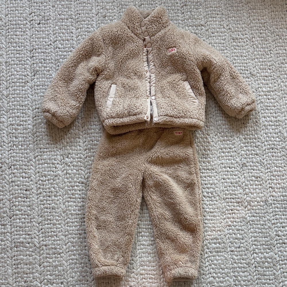 Tinycottons Fleece Jacket and Pants Set